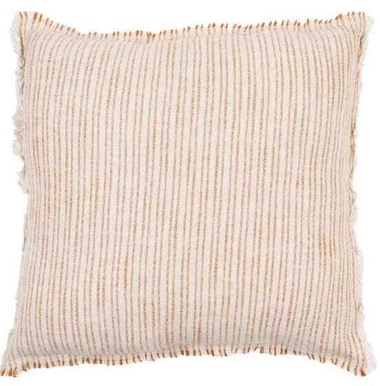 Almofada 50*50 riscas terra/branc s/enchim