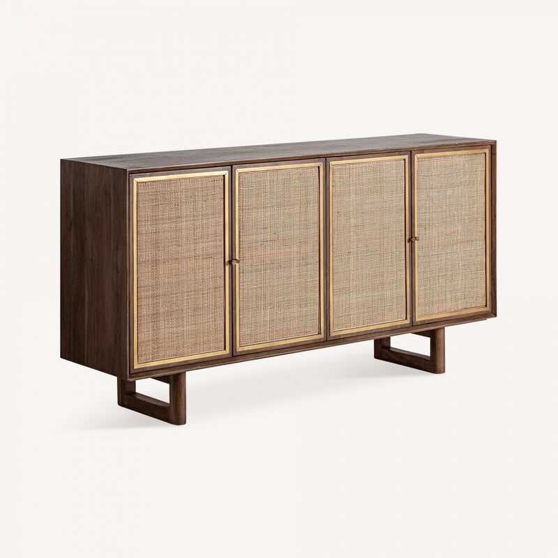 Aparador 160*40*84 mad manga/rattan