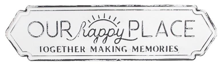 Placa metal 76*1*24 -Our happy Place -