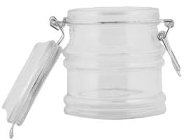 Frasco vidro d9*8*9H c/tampa hermética