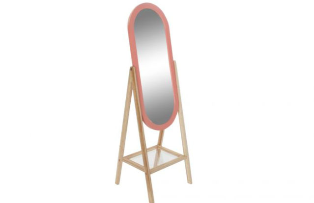 Espelho vestir 38*37*120 madeira natural