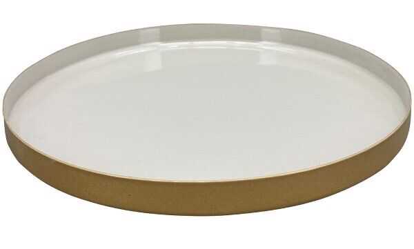 Bandeja esmalte D20*2 metal bege