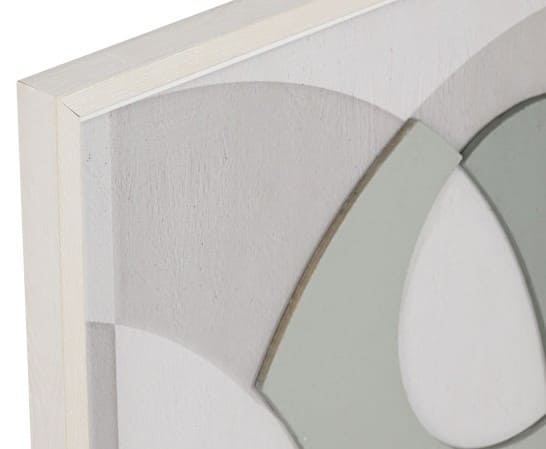 Quadro EVA/MDF 42*3*52 abstrato 3D cinz/bege