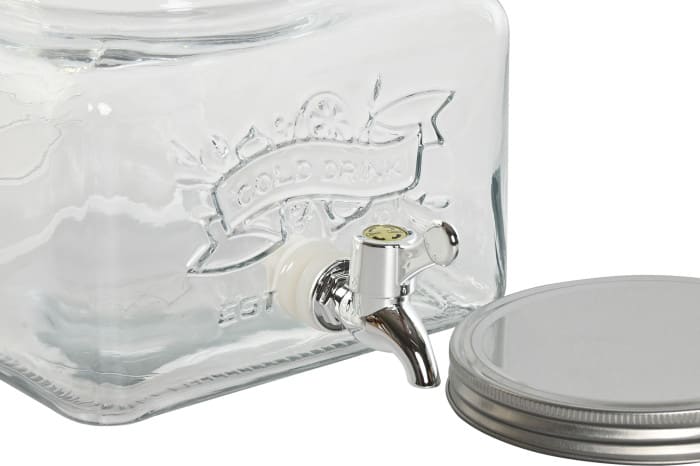 Dispensador bebidas 19*25*16 vidro/metal