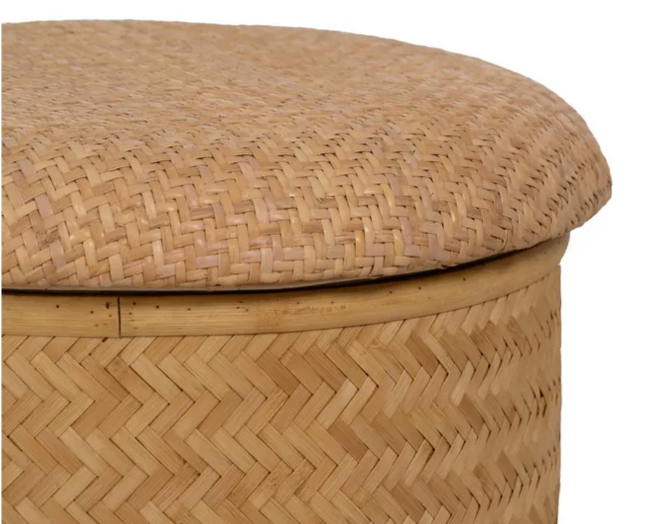 Tamborete rattan D35*40,5H c/arrumação