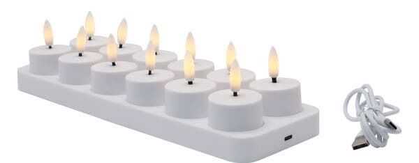 Cj t-light LED 12 luzes 28,5*9,8*3,8cm plástico