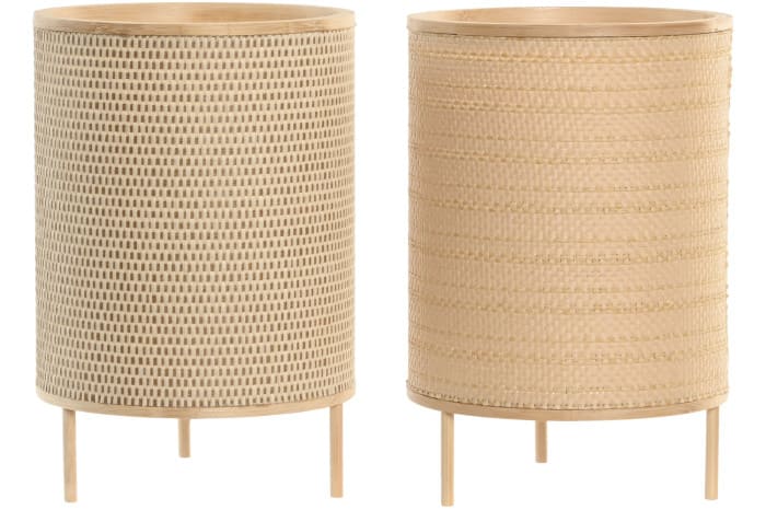 Cand mesa 17*17*26H bambu/rattan