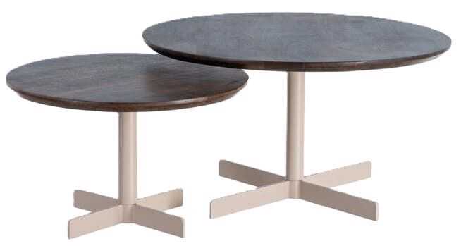 Mesa apoio D680*45H mad/ferro bege