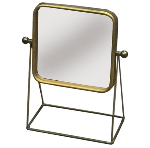 Espelho de Mesa Dourado 27X14,5X40H