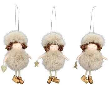 Anjo pendurar 5*14cm roupa pêlo