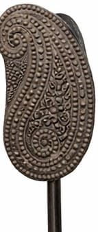 Decor madeira talhada 14*8*20 sup metal