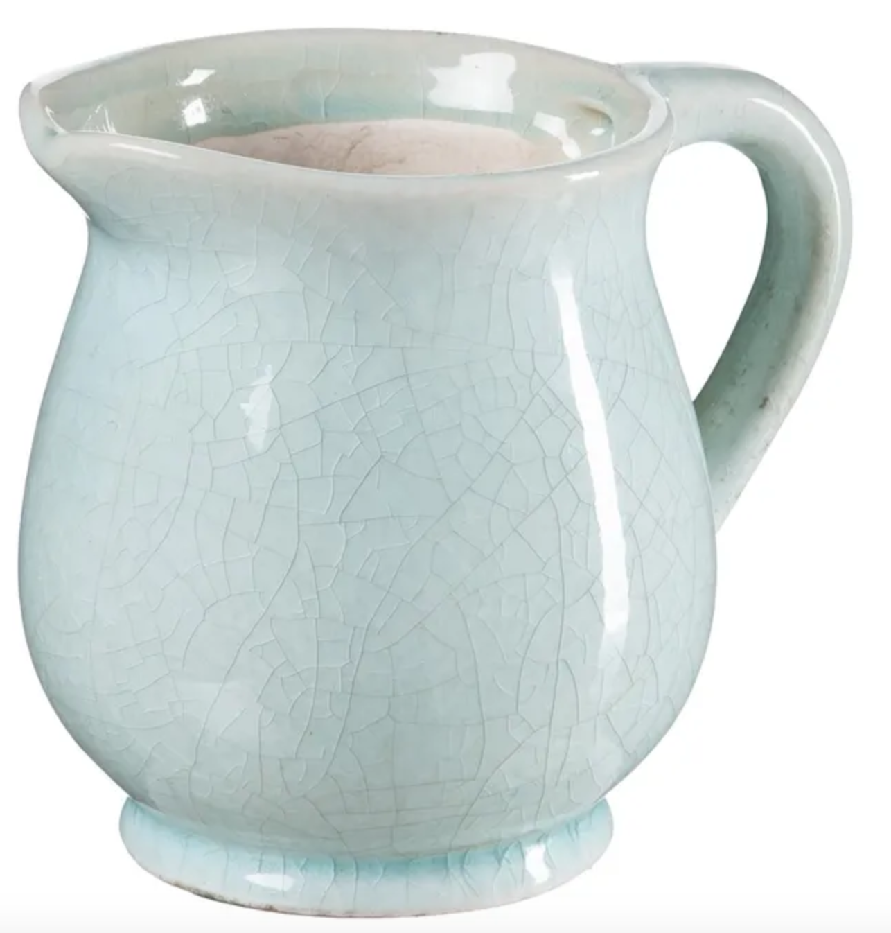 Vaso D17,5*13*15 cerâmica turquesa