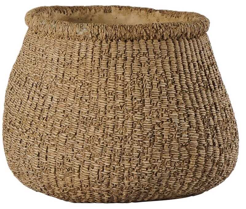 Pote D25*19H cimento tipo cesto vime