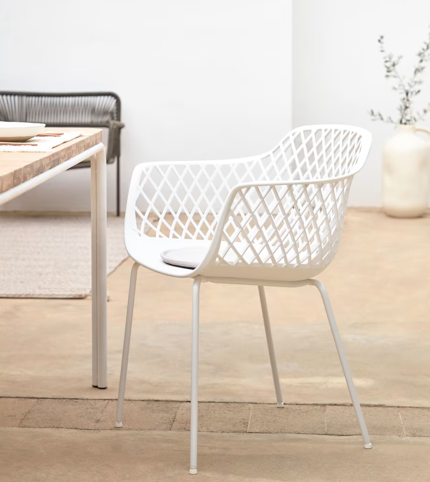 Cadeira exterior QUINN 60*55*80H branca