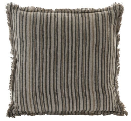 Almofada linho 50*50 riscas s/enchimt