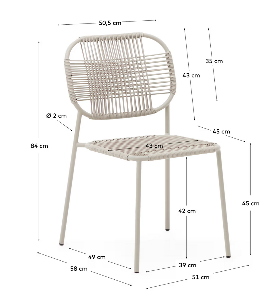 Cadeira exterior 51*58*H84