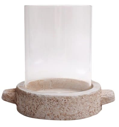 Porta-vela 16,5*12,5*15,5H base cimento