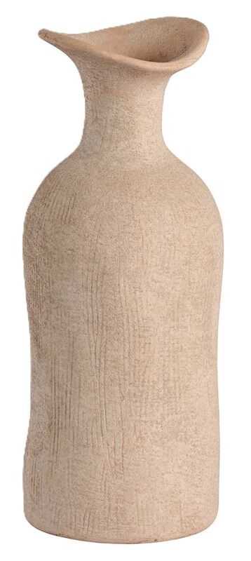 Jarra grés rosa D9,5*H24 abertura alargada