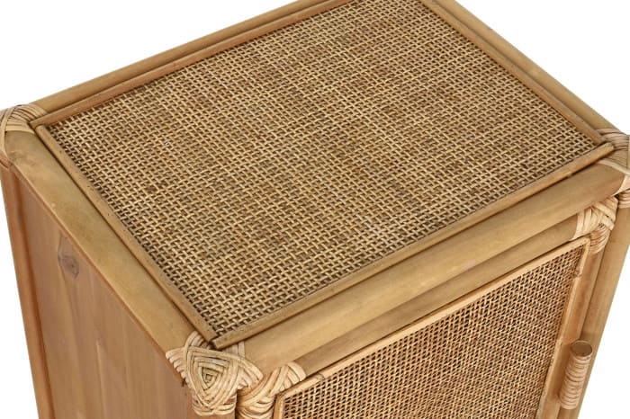 Mesa aux 46*35*60H abeto/rattan 1 porta