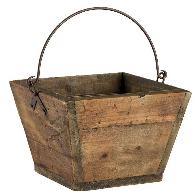 Caixa mad trapezoidal  29,5*26,5*H20 c/ asa metal