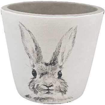 Vaso branco D14*12cm cimento
