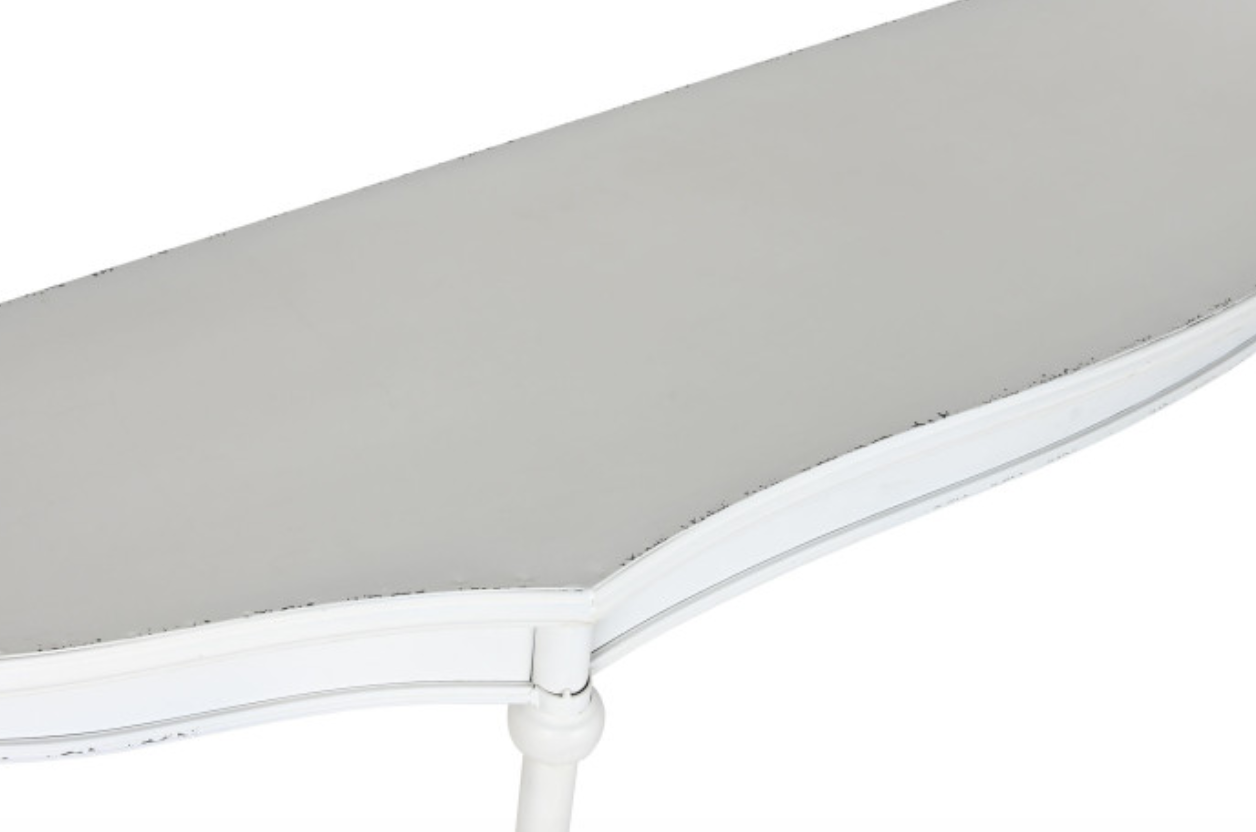 Consola 195*44*81H metal branco decapé