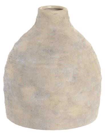 Jarra cerâmica 14*14*16H rustica bege
