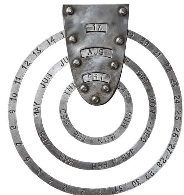 Calendário metal D26*H28 preto