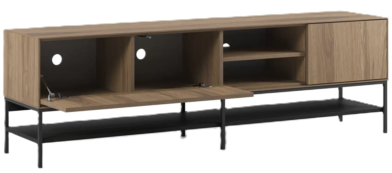 Móvel TV 180*35*H55cm carvalho/preto