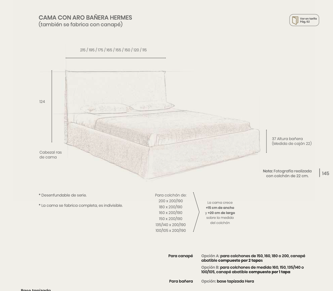 Cama em linho 175*220