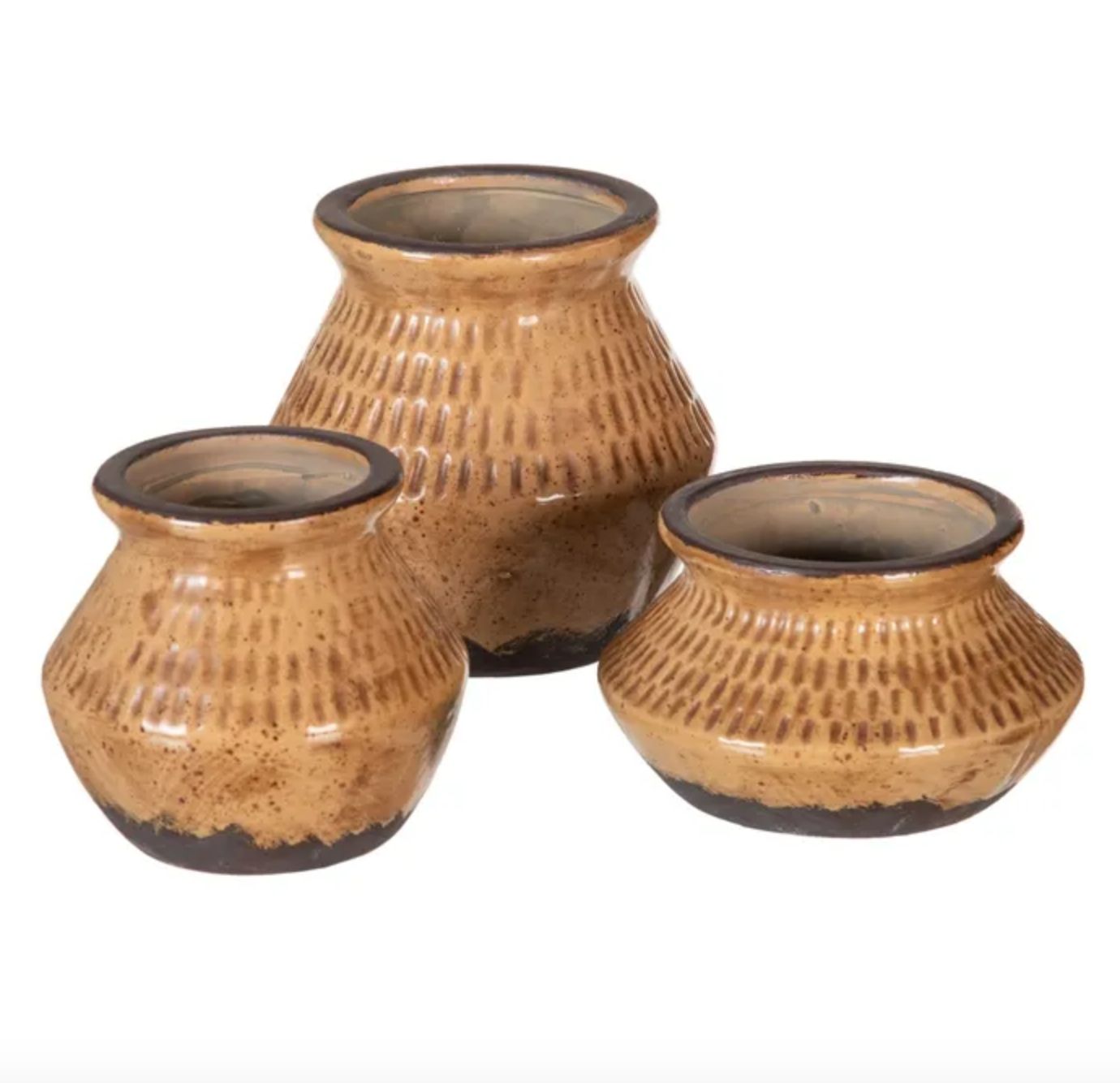 Vaso D15,5*15 cerâmica castanho