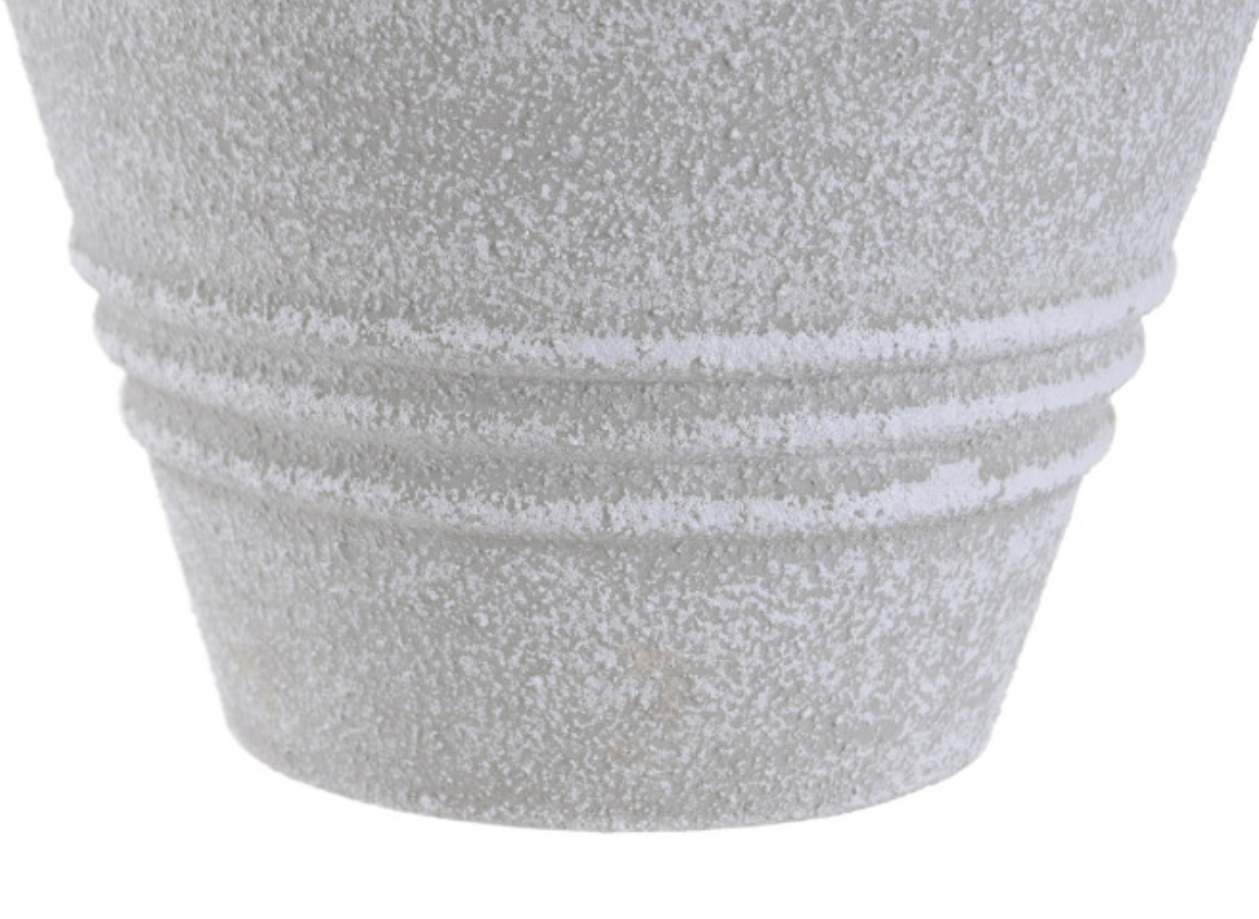 Jarrão metal 35*35*38H cinzento desgastado