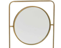 Espelho estante 60,5*12*90,5 metal ouro velho