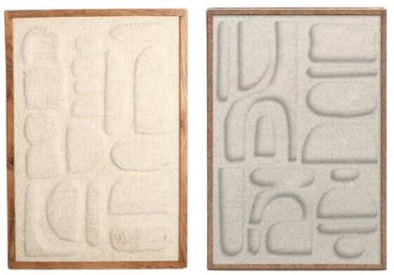 Quadro algodão/acácia 75*3*105 abstrato