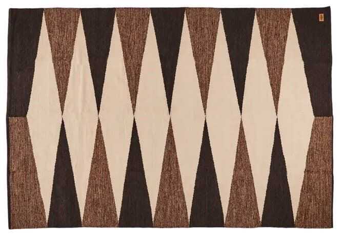 Tapete algodão 240*170 bege/castanho