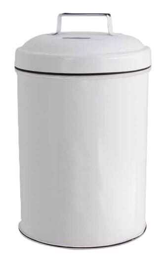Caixa esmalte red D13*20H branca c/tampa