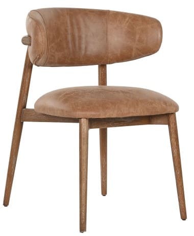 Cadeira 60,5*57,5*82 freixo/pele