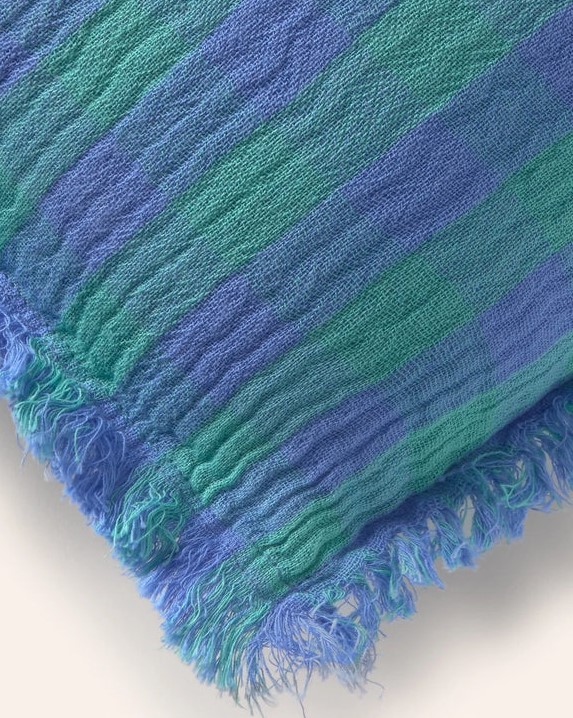 Almofada 30*60 azul/turquesa s/enchim