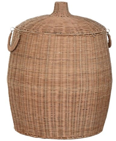 Cesto rattan/metal D45*H56 c/tampa