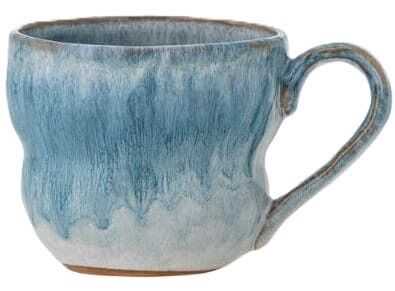 Caneca grés D9,5*H8cm c/ asa azul