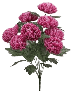 Bouquet 9crisântemos H45cm violeta