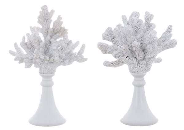 Peça decor coral 14*12*20H resina c/base