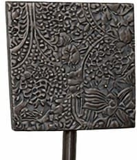 Decor madeira talhada 14*8*20 sup metal