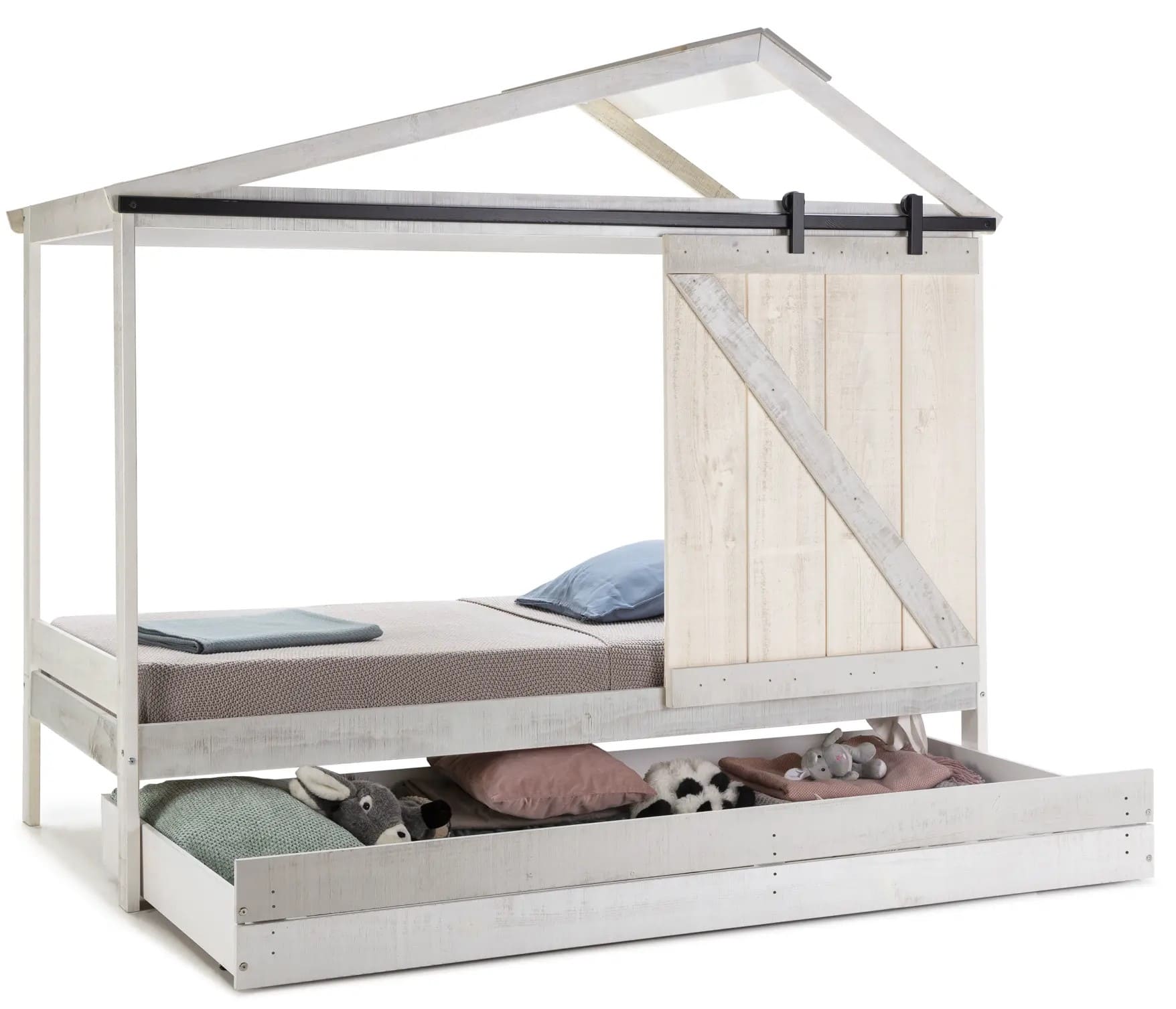 Cama cabana 103,5*208,5*H183,5cm branco rúst