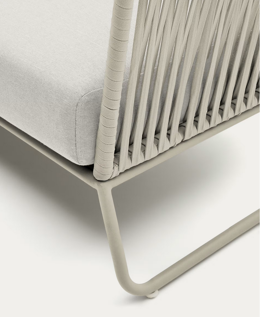 Sofá exterior 189*76*78 alt aluminio branco