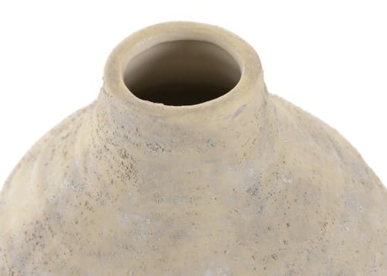 Jarra cerâmica 14*14*16H rustica bege