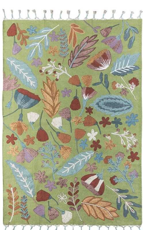 Tapete 180*120 algodão c/franjas