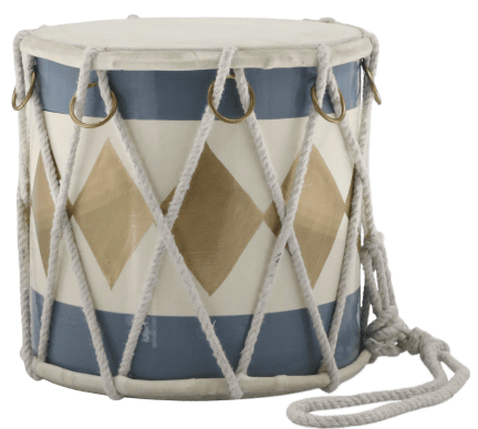 Tambor vintage D16*16H azul/verm