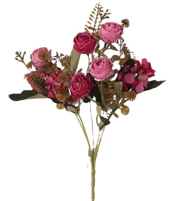 Bouquet flores verm esc 30cm