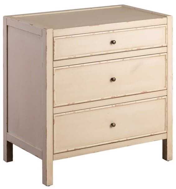 Mesa cabec 65*40*65H abeto branco escovado